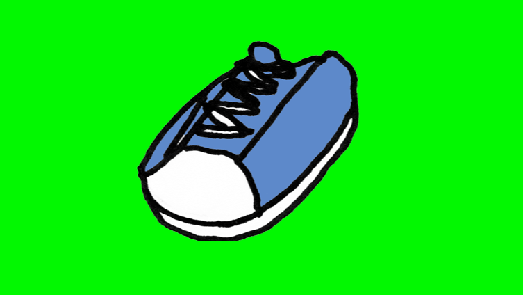 blue shoe